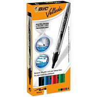 Bic Velleda Liquid Ink Drywipe Marker, Assorted, Pack of 4
