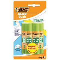 Bic Ecolutions Glue Stick Solvent Free 8g Pack of 5
