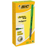 Bic Highlighter Grip Green (Box of 12)