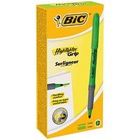 BIC Highlighter Grip Green (Box of 12)