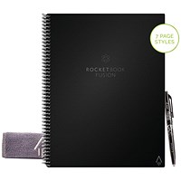 Rocketbook Fusion Set Reusable Notebook, A4, 42 Pages, Black
