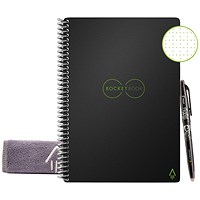 Rocketbook Core Executive Set Dot Reusable Notebook, A5, 32 Pages, Black