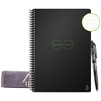 Rocketbook Core Executive Set Dot Reusable Notebook, A5, 42 Pages, Black