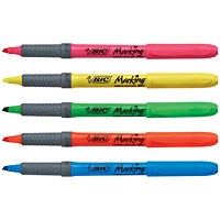 Bic Chisel Tip Highlighter Grip Assorted (Pack of 5)