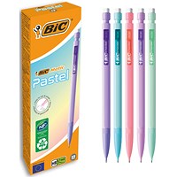 Bic Matic Mechanical Pencil, Medium 0.7 Lead, Pastel, Pack of 12