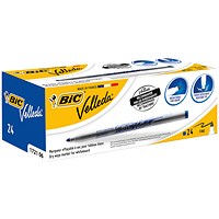  BIC VELLEDA Whiteboard 1721 Pocket Bullet Cetone Marker 1.5mm  Black (Box 24) : Office Products