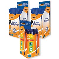 Bic Cristal Ballpoint Pen Medium Blue (Pack of 50) Buy 2 Get FOC x50 Bic Clic Stick Blue