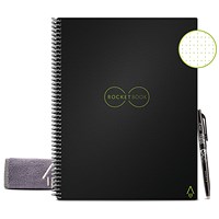 Rocketbook Core Letter Set Dot Reusable Notebook, A4, 32 Pages, Black