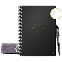 Rocketbook Core Executive Set Dot Reusable Notebook, A5, 36 Pages, Black