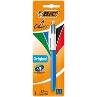 Bic 4 Colours Retractable Ballpoint Pen, Blister, Pack of 10