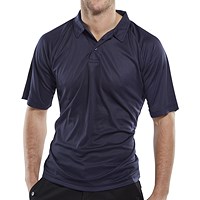 Beeswift B-Cool Polo Shirt, Navy Blue, Medium