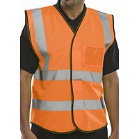Beeswift Hi Viz En20471 Id Vest, Orange, Small Beeswift Hi Viz En20471 Id Vest, Orange, Small