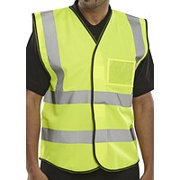 Beeswift Hi Viz En20471 Id Vest, Saturn Yellow, 4XL Beeswift Hi Viz En20471 Id Vest, Saturn Yellow, 4XL