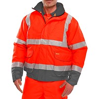 Beeswift Two Tone Bomber Jacket, Red & Grey, 5XL Beeswift Two Tone Bomber Jacket, Red & Grey, 5XL