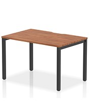 Evolve Plus 1200mm Single Starter Office Bench Desk Walnut Top Black Frame Evolve Plus 1200mm Single Starter Office Bench Desk Walnut Top Black Frame
