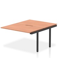Evolve Plus 1200mm B2B Office Bench Desk Ext Kit Beech Top Black Frame