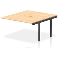 Evolve Plus 1400mm B2B Office Bench Desk Ext Kit Maple Top Black Frame