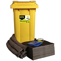 Fentex General Purpose Spill Kit in a 125L 2 Wheeled Bin