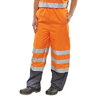Beeswift Belfry Trousers, Orange & Navy Blue, XL Beeswift Belfry Trousers, Orange & Navy Blue, XL