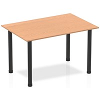 Impulse Rectangular Table, 1200mm, Oak, Black Post Leg