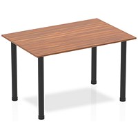 Impulse Rectangular Table, 1200mm, Walnut, Black Post Leg Impulse Rectangular Table, 1200mm, Walnut, Black Post Leg