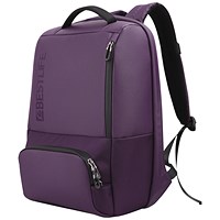 BestLife Neoton Laptop Backpack with USB Connector, For up to 15.6 Inch Laptops, Purple