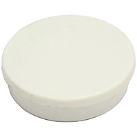 Bi-Office Antimicrobial Round Magnets, 25mm, White, Pack of 10