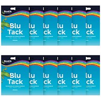 2 x Bostik Blu Tack Mastic Adhesive Putty Non Toxic Blue approx 60g 801103