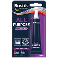 Bostik All Purpose Adhesive 20ml Clear (Pack of 6) 30813296