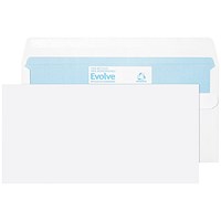 Evolve DL Recycled Wallet Envelopes, Self Seal, 90gsm, White, Pack of 1000