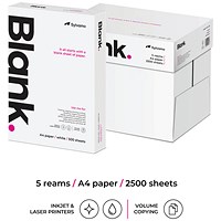 Blank A4 Paper, White, 70gsm, Box (5 x 500 Sheets) Blank A4 Paper, White, 70gsm, Box (5 x 500 Sheets)