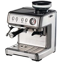 Ariete Espresso Coffee Machine and Bean Grinder, Stainless Steel