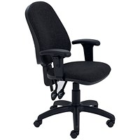 5 Star Lumo Hbk Operator Chair Adjustable Arms Black