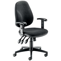 5 Star Teso Hbk Task Chair Height Adjustable Arms Black