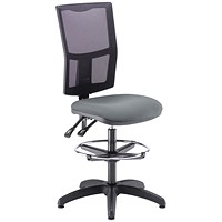 5 Star Lumo Mesh Chair No Arms Draughtsman Kit Charcoal