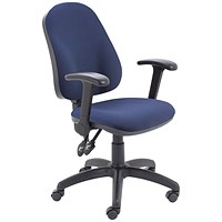 5 Star Lumo High Back Operator Chair Folding Arms Royal Blue