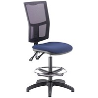 5 Star Lumo Mesh Chair No Arms Draughtsman Kit Royal Blue