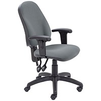 5 Star Lumo Hbk Operator Chair Adjustable Arms Charcoal