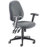 5 Star Teso High Back Task Chair with Folding Arms Charcoal