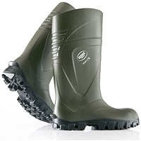Bekina Steplite X Solid Grip S5 Full Safety Wellington Boots, Green, 4