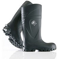 Bekina Steplite X Solid Grip Full Safety S5 Non Metallic Wellington Boots, Black, 4