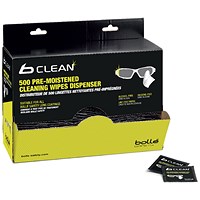 Bolle Safety B500 Lens Cln Wipes(500)