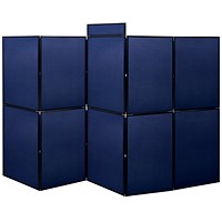 Bi-Office Showboard, 10 Panel+Header Boards, 1800x3000mm, Blue