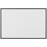 Bi-Office Basic Non-Magnetic Whiteboard, Black Frame, 900x600mm