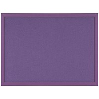 Bi-Office Essentials Purple Fabric Noticeboard, 600x450mm, Purple Bi-Office Essentials Purple Fabric Noticeboard, 600x450mm, Purple