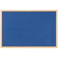Bi-Office Earth Executive Felt Noticeboard, Oak MDF Frame, 600x450mm, Blue Bi-Office Earth Executive Felt Noticeboard, Oak MDF Frame, 600x450mm, Blue