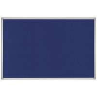 Bi-Office Aluminium Trim Felt Noticeboard 600x450mm Blue