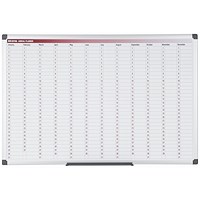 Bi-Office Maya 365 Day Magnetic Annual Planner, 900x600mm