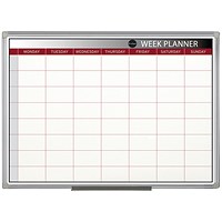 Bi-Office Magnetic Week Planner, Mounted, 900x600mm