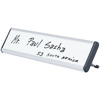 Bi-Office Drywipe Name Plate, 60x220mm, White Bi-Office Drywipe Name Plate, 60x220mm, White